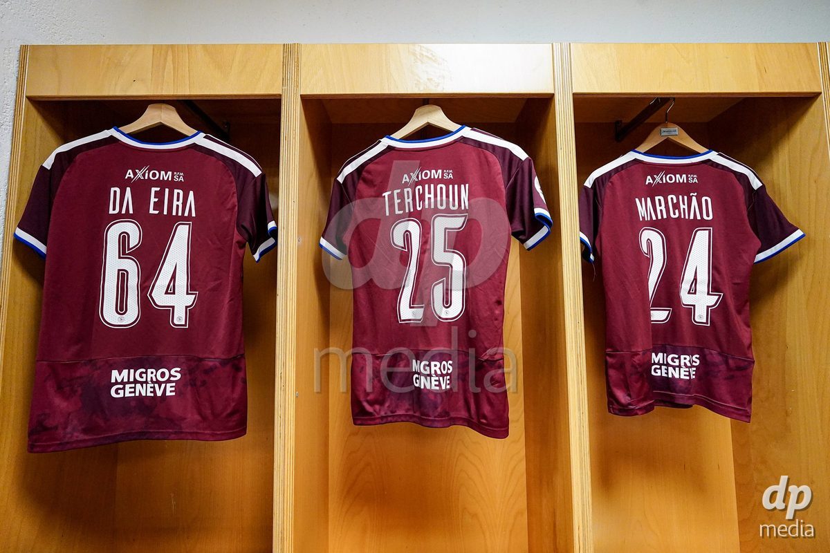 Geneva, Switzerland - September 2: General view inside the locker room of Servette prior to the UEFA Women's Champions League match between Servette FC Chenois Feminin and AC Sparta Praha at Stade de Geneve on September 2, 2026 in Geneva, Switzerland.