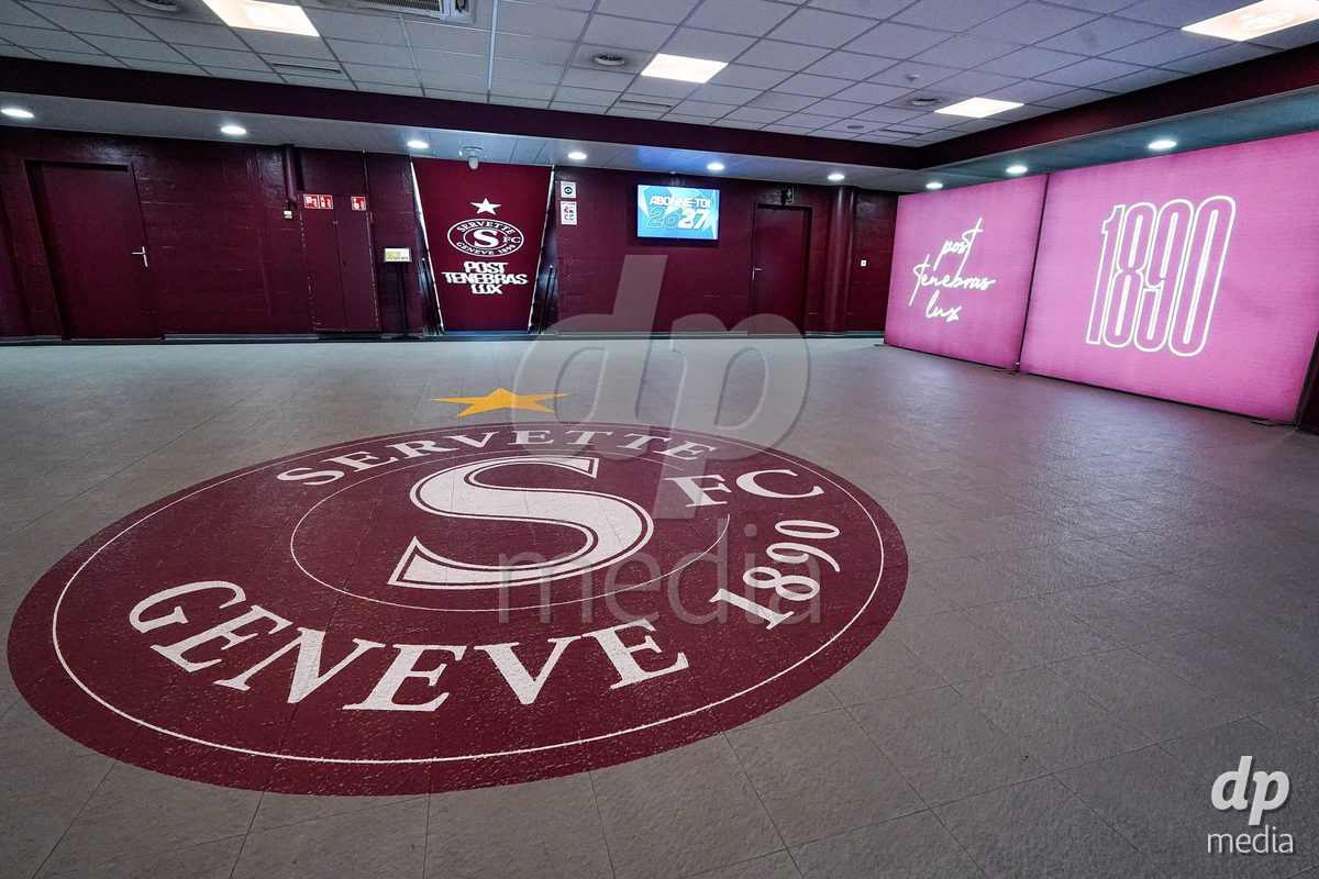 Geneva, Switzerland - September 2: General view inside the venue prior to the UEFA Women's Champions League match between Servette FC Chenois Feminin and AC Sparta Praha at Stade de Geneve on September 2, 2026 in Geneva, Switzerland.