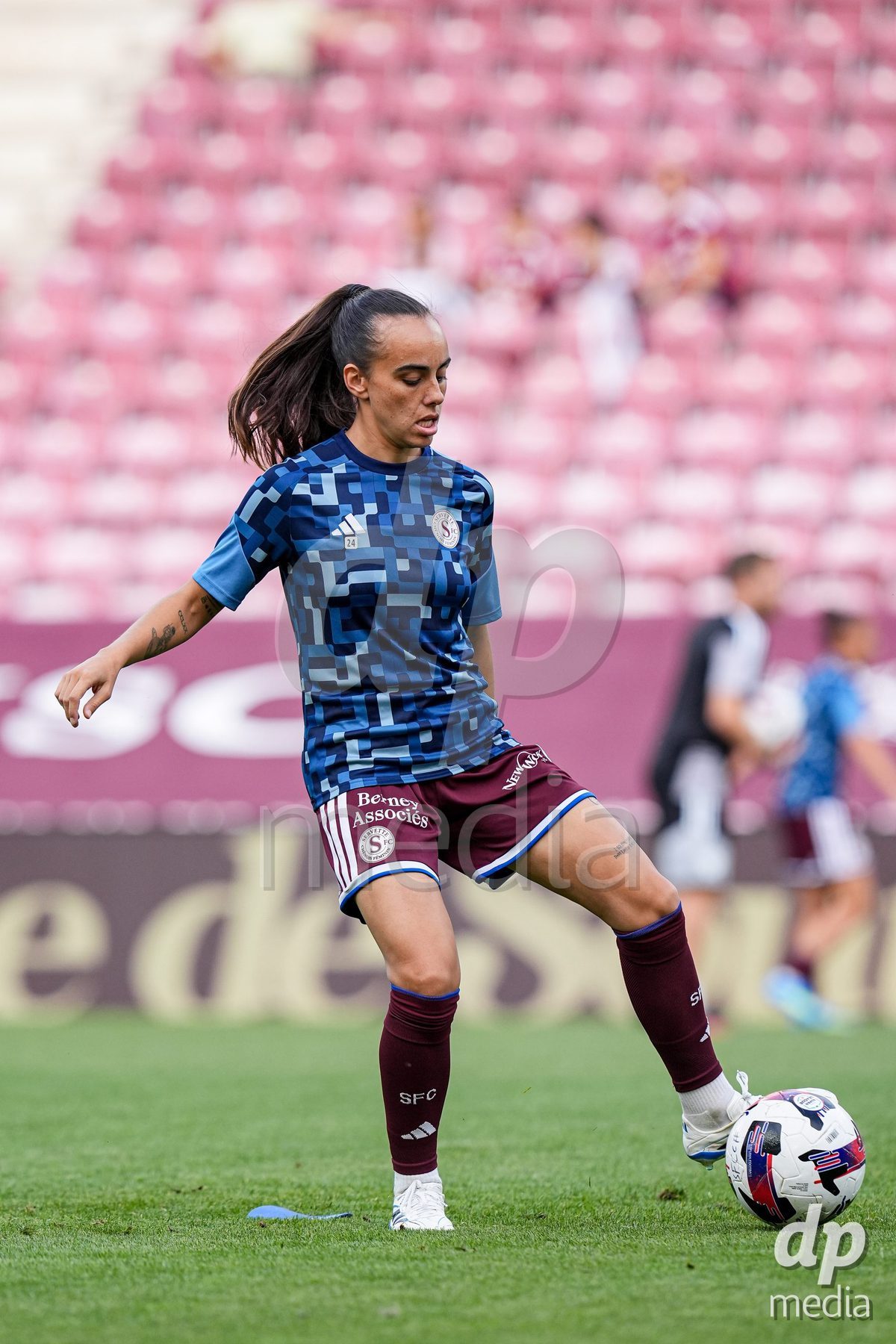 Geneva, Switzerland - September 2: Joana Gaspar Da Silva Marchao of Servette FC Chenois Feminin during warm up prior to the UEFA Women's Champions League match between Servette FC Chenois Feminin and AC Sparta Praha at Stade de Geneve on September 2, 2026 in Geneva, Switzerland.