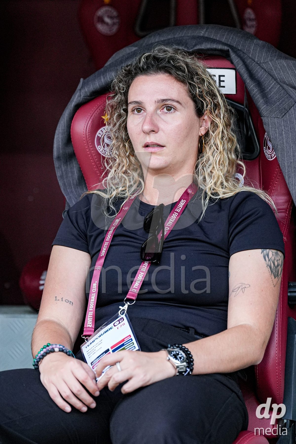 Geneva, Switzerland - September 2: Marta Peiro of Servette looks on during the UEFA Women's Champions League match between Servette FC Chenois Feminin and AC Sparta Praha at Stade de Geneve on September 2, 2026 in Geneva, Switzerland.