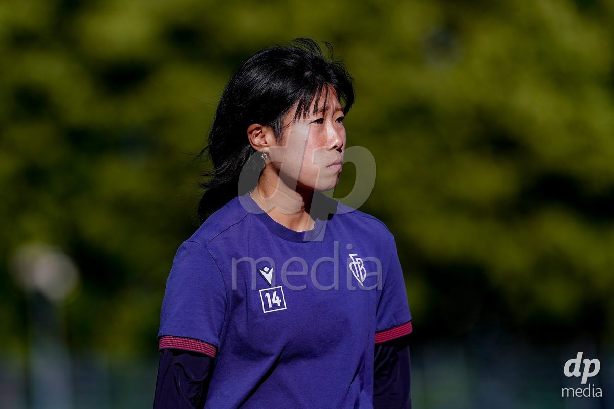 Basel, Switzerland - September 4: Mai Hirata of FC Basel 1893 arrival during the AXA Women's Super League match between FC Basel 1893 and FC St. Gallen 1879 at Leichtathletikstadion on September 4, 2026 in Basel, Switzerland.