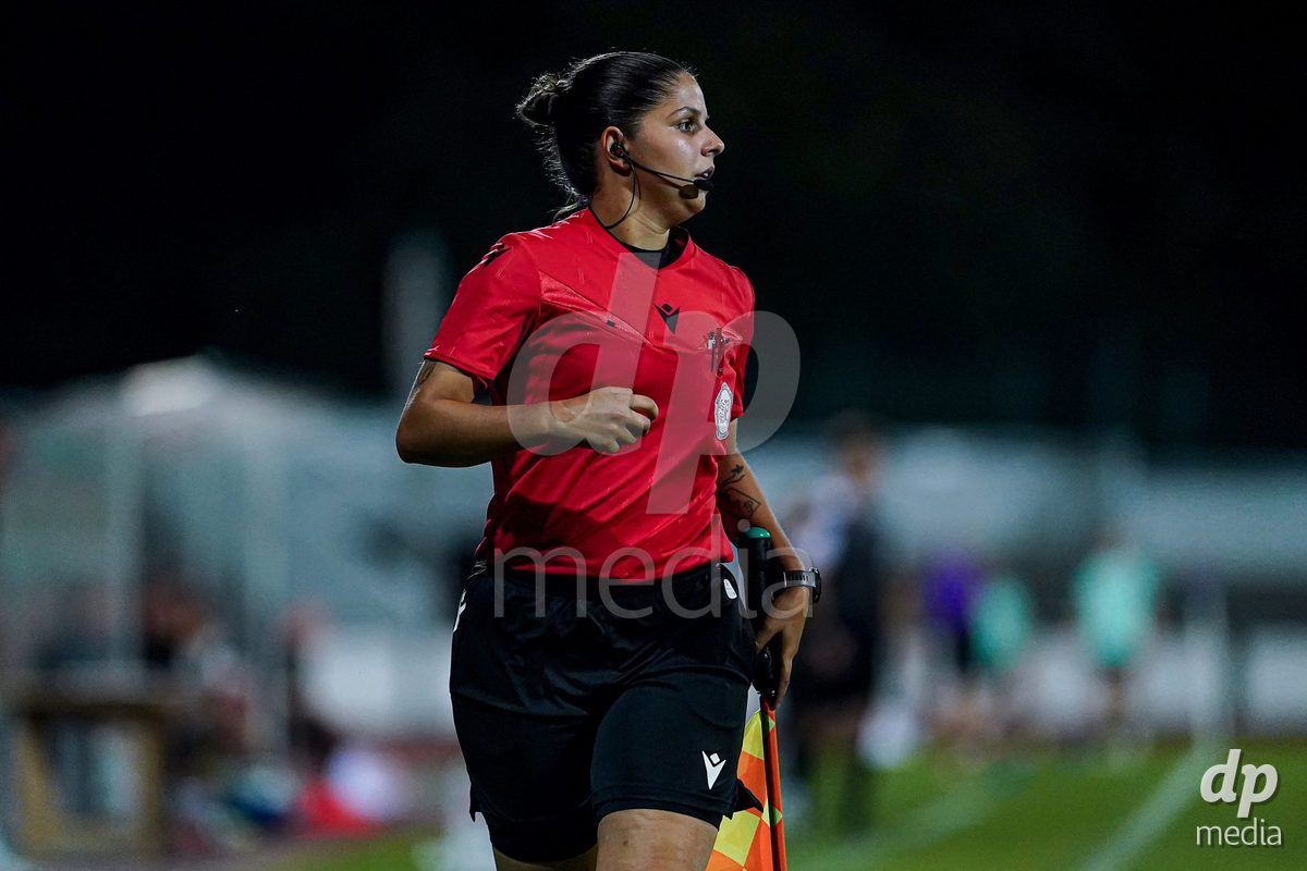 Basel, Switzerland - September 4: Portrait of Referee Bianca Claro during the AXA Women's Super League match between FC Basel 1893 and FC St. Gallen 1879 at Leichtathletikstadion on September 4, 2026 in Basel, Switzerland.
