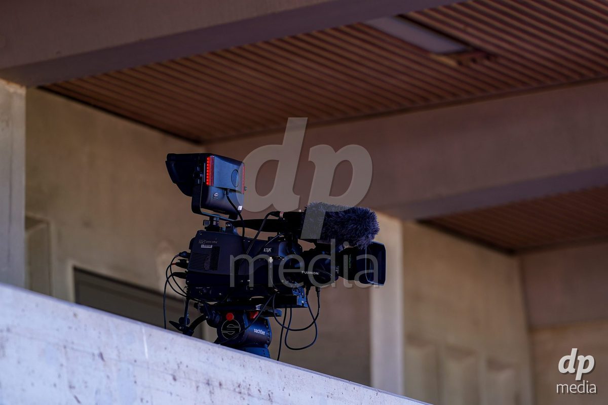 Basel, Switzerland - September 4: SRG SSR TV Camera prior to the AXA Women's Super League match between FC Basel 1893 and FC St. Gallen 1879 at Leichtathletikstadion on September 4, 2026 in Basel, Switzerland.