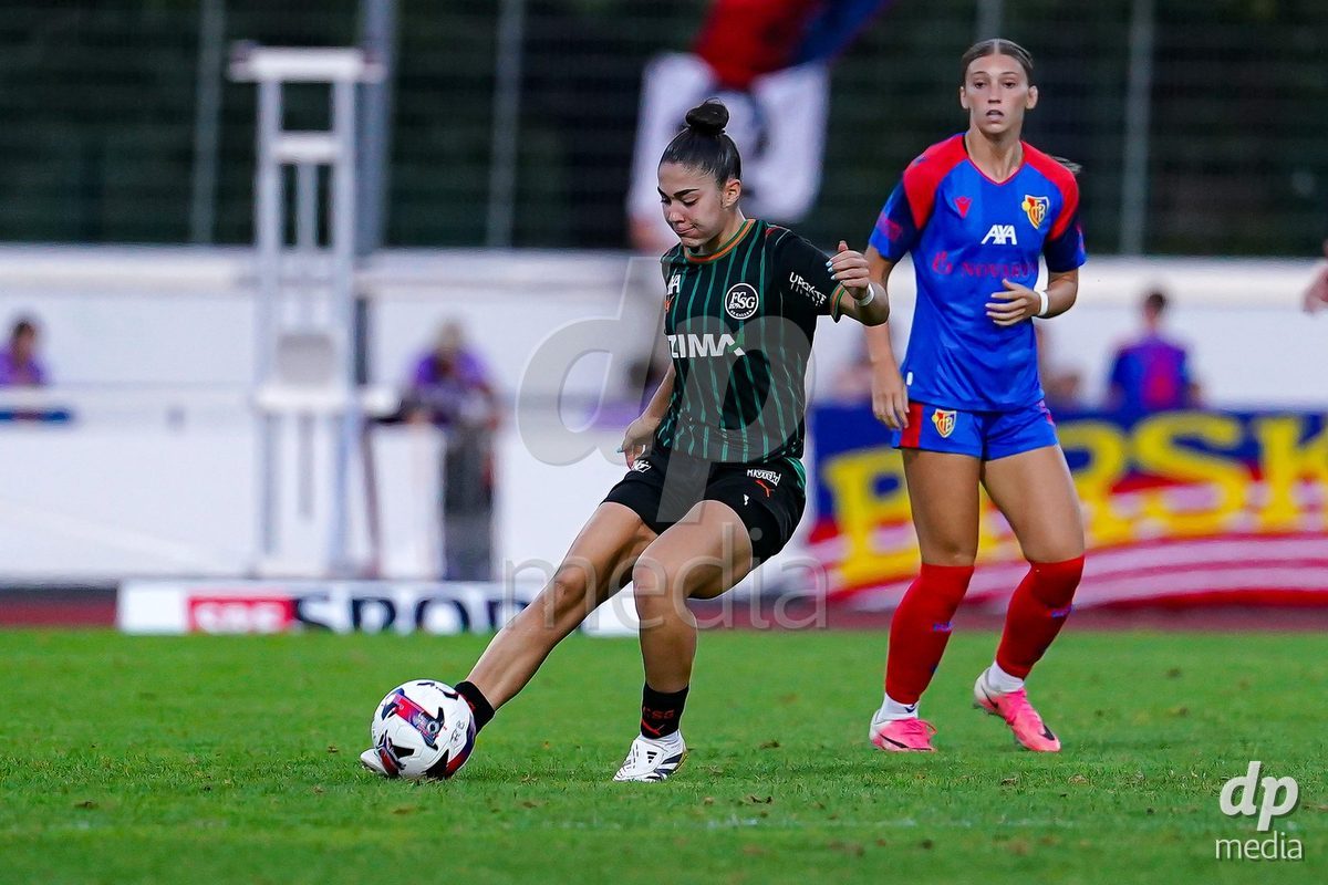 Basel, Switzerland - September 4: Alessandra de Freitas of St.Gallen 1879 in action during the AXA Women's Super League match between FC Basel 1893 and FC St. Gallen 1879 at Leichtathletikstadion on September 4, 2026 in Basel, Switzerland.