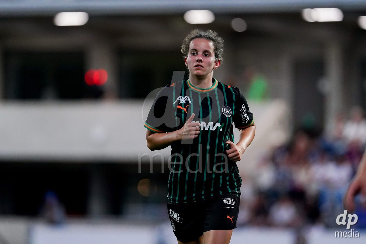 Basel, Switzerland - September 4: Portrait of Yael Aeberhard of St.Gallen 1879 during the AXA Women's Super League match between FC Basel 1893 and FC St. Gallen 1879 at Leichtathletikstadion on September 4, 2026 in Basel, Switzerland.