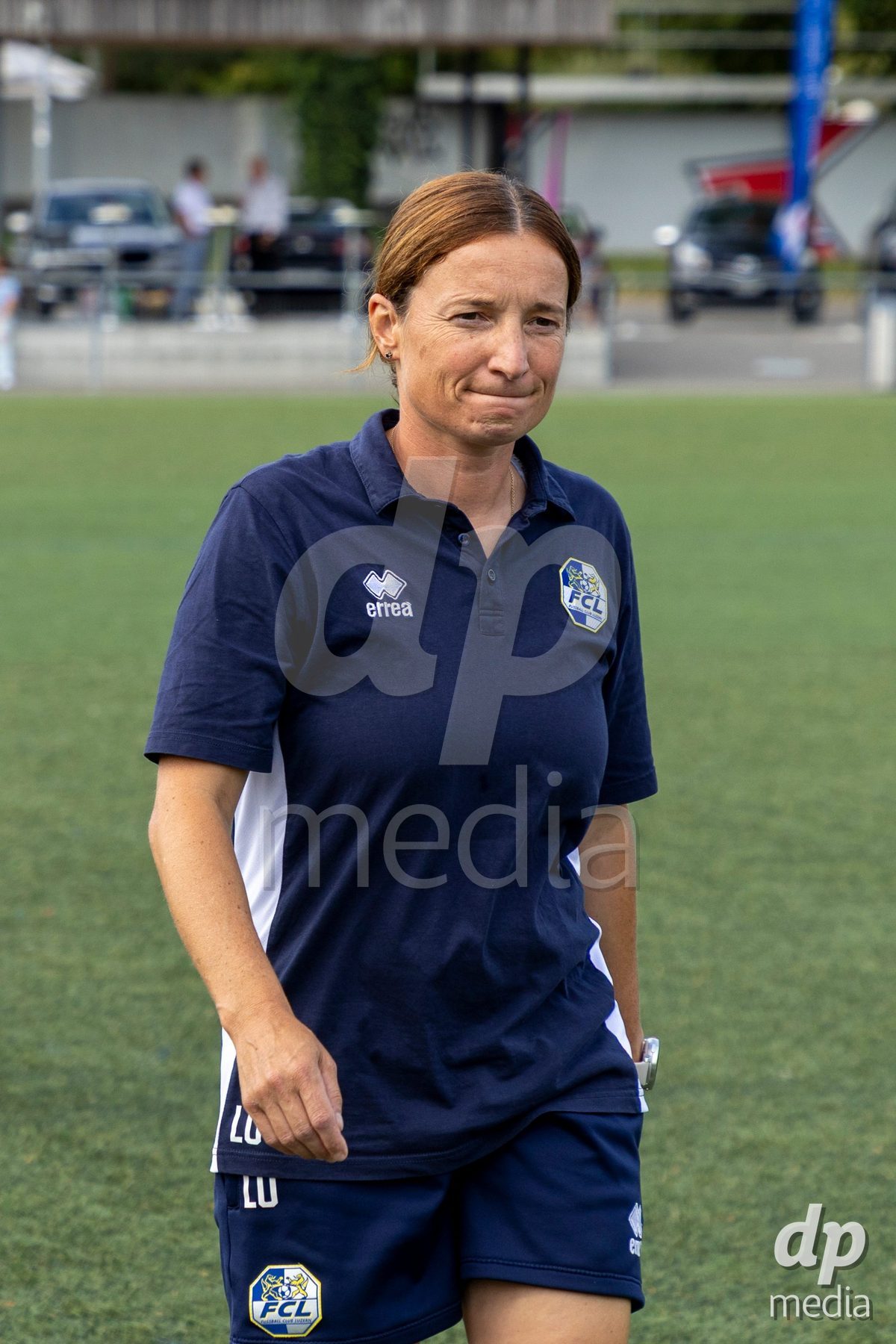Aarau, Switzerland - September 5: head coach Luzia Odermatt of FC Luzern Frauen during the AXA Women's Super League match between FC Aarau Frauen and FC Luzern at Sportanlage Schachen on September 5, 2026 in Aarau, Switzerland.