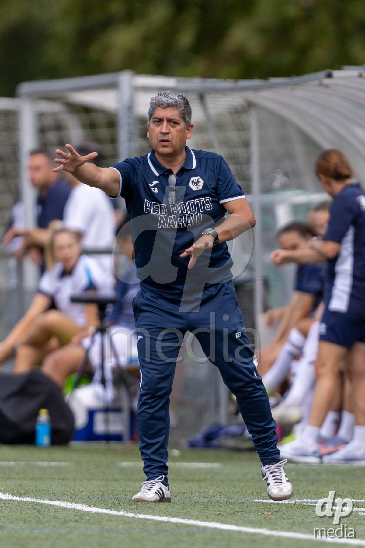 Aarau, Switzerland - September 5: head coach Eduardo Barrera of FC Aarau Frauen during the AXA Women's Super League match between FC Aarau Frauen and FC Luzern at Sportanlage Schachen on September 5, 2026 in Aarau, Switzerland.