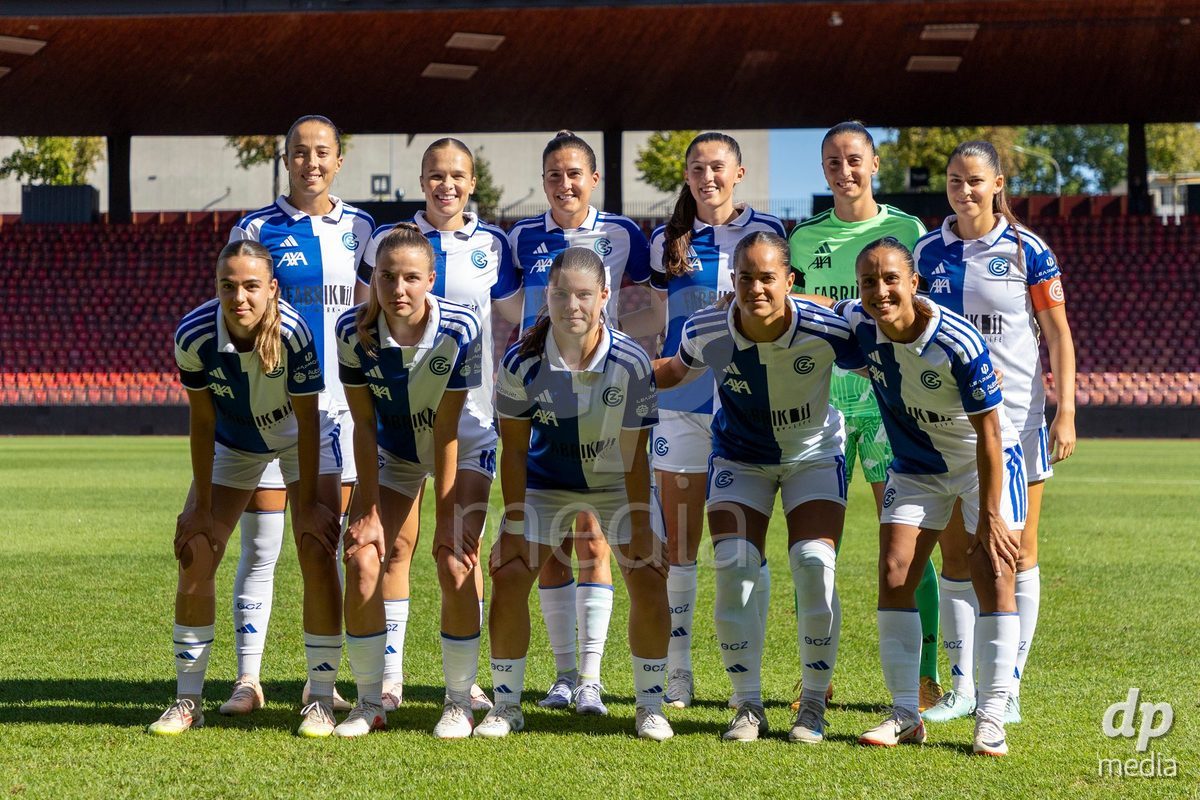 ZURICH, SWITZERLAND - September 6: starting squad of GC Frauenfussball during the AXA Women's Super League match between GC Frauenfussball and Servette FC Chenois Feminin at Letzigrund on September 6, 2026 in Zurich, Switzerland.