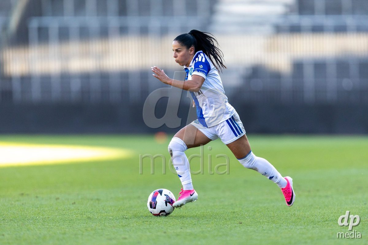 ZURICH, SWITZERLAND - September 6: Qendresa Krasniqi of GC Frauenfussball controls the ball during the AXA Women's Super League match between GC Frauenfussball and Servette FC Chenois Feminin at Letzigrund on September 6, 2026 in Zurich, Switzerland.