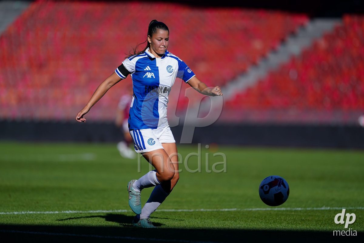 ZURICH, SWITZERLAND - September 6: Luna Lemperiere of GC Frauenfussball in action during the AXA Women's Super League match between GC Frauenfussball and Servette FC Chenois Feminin at Letzigrund on September 6, 2026 in Zurich, Switzerland.