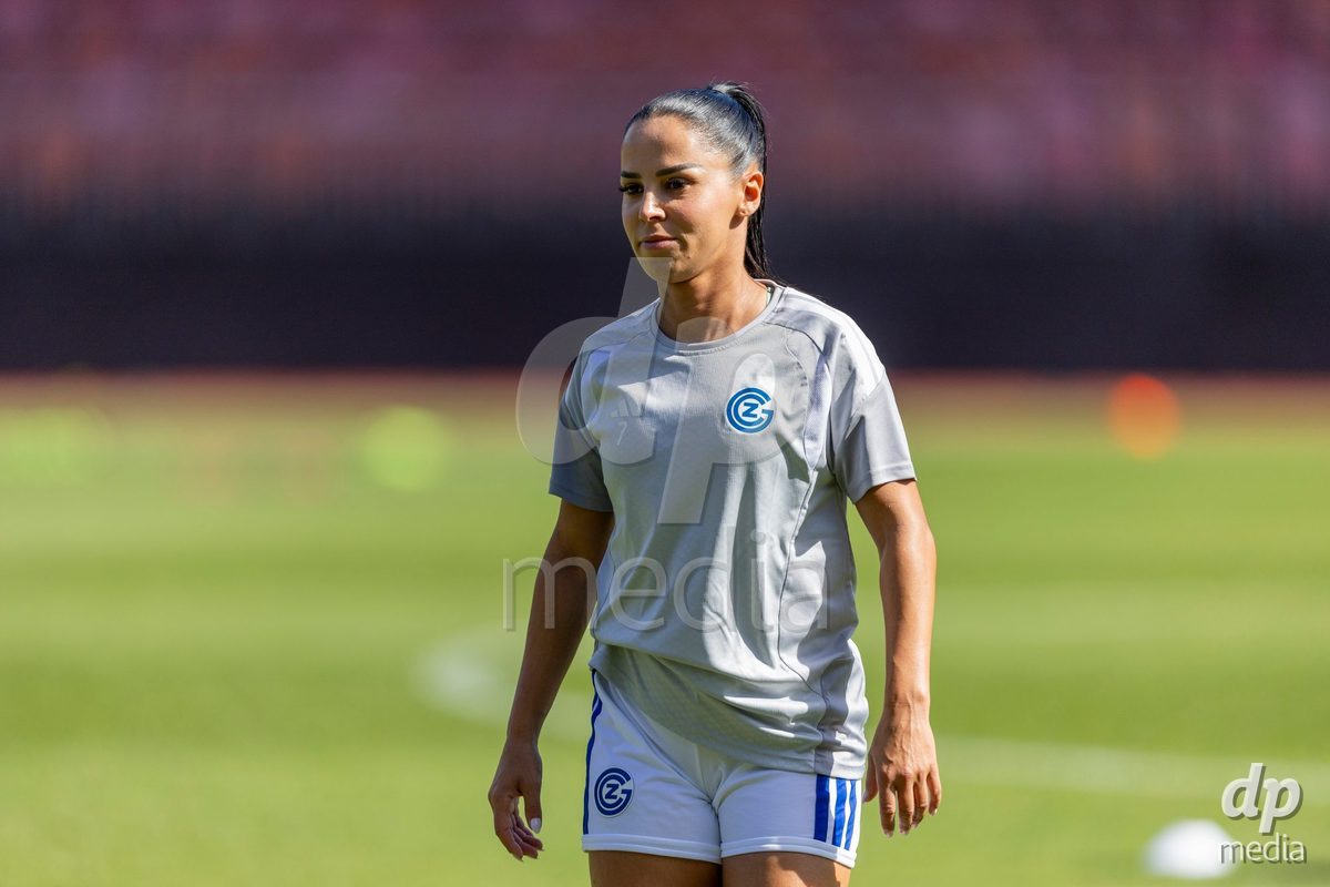 ZURICH, SWITZERLAND - September 6: Qendresa Krasniqi of GC Frauenfussball during the AXA Women's Super League match between GC Frauenfussball and Servette FC Chenois Feminin at Letzigrund on September 6, 2026 in Zurich, Switzerland.