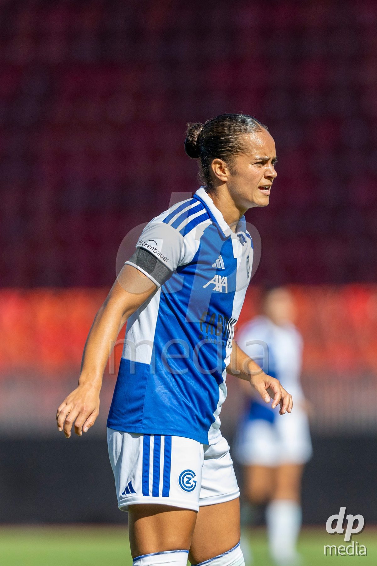 ZURICH, SWITZERLAND - September 6: Kayla Mckenna of GC Frauenfussball during the AXA Women's Super League match between GC Frauenfussball and Servette FC Chenois Feminin at Letzigrund on September 6, 2026 in Zurich, Switzerland.