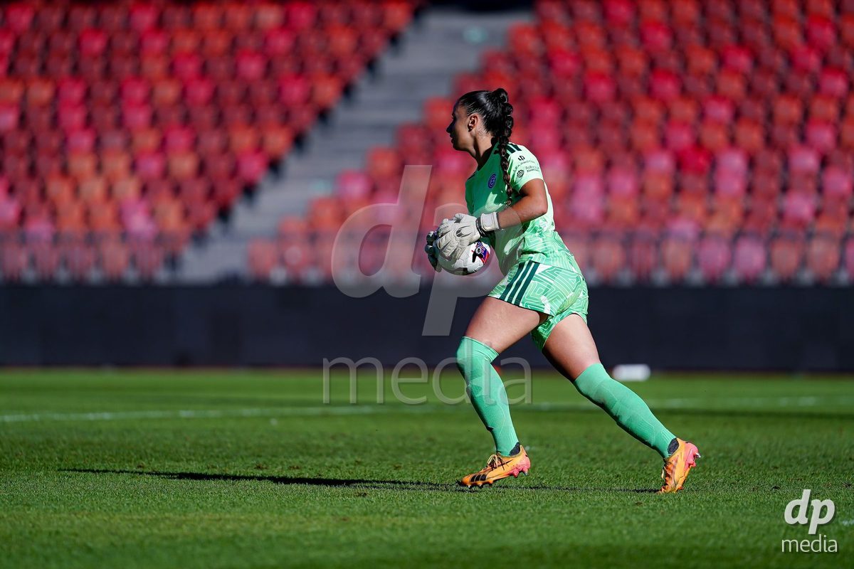 ZURICH, SWITZERLAND - September 6: Jimena Vicario Casal of GC Frauenfussball in action during the AXA Women's Super League match between GC Frauenfussball and Servette FC Chenois Feminin at Letzigrund on September 6, 2026 in Zurich, Switzerland.