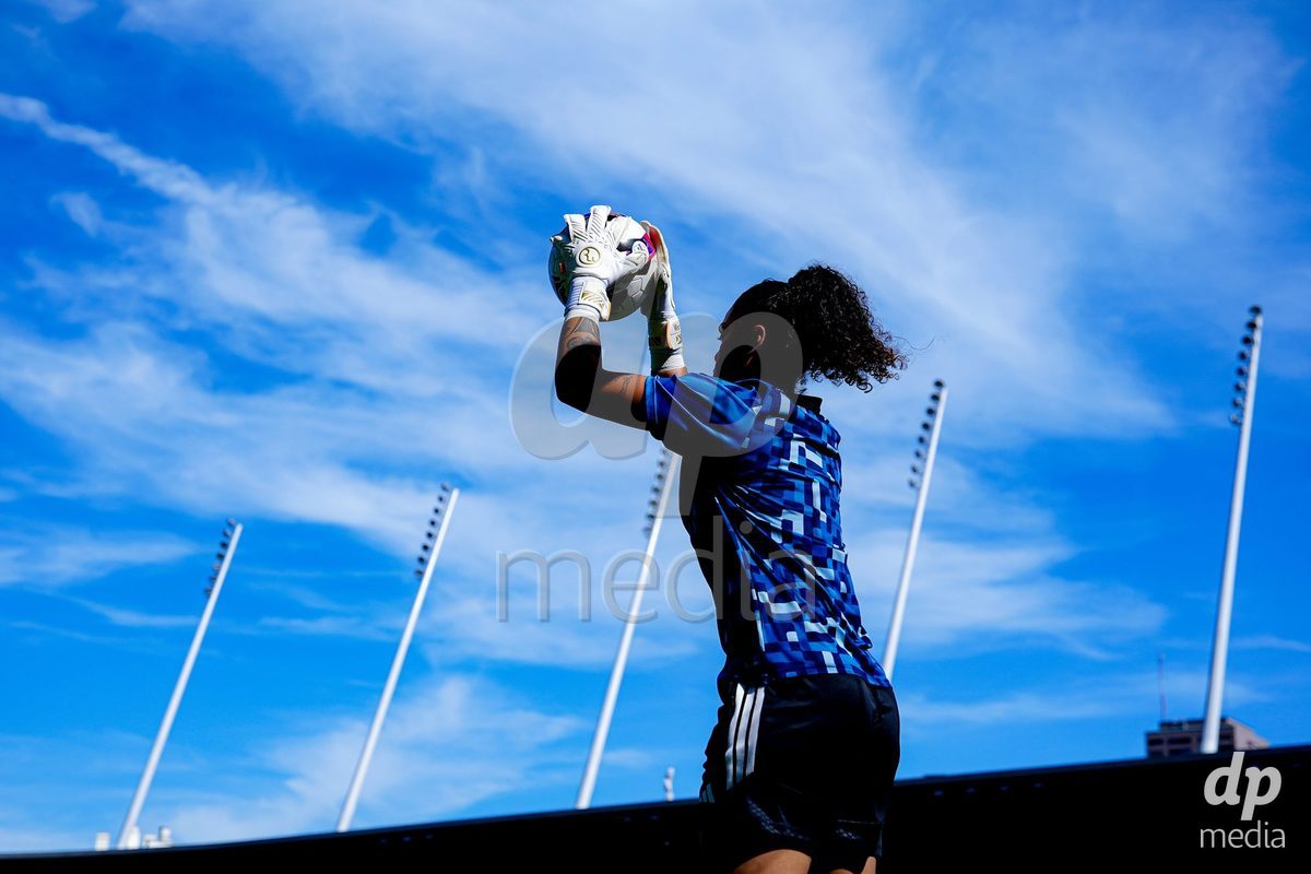 ZURICH, SWITZERLAND - September 6: Jacinta Weimar of Servette FC Chenois Feminin warming up during the AXA Women's Super League match between GC Frauenfussball and Servette FC Chenois Feminin at Letzigrund on September 6, 2026 in Zurich, Switzerland.