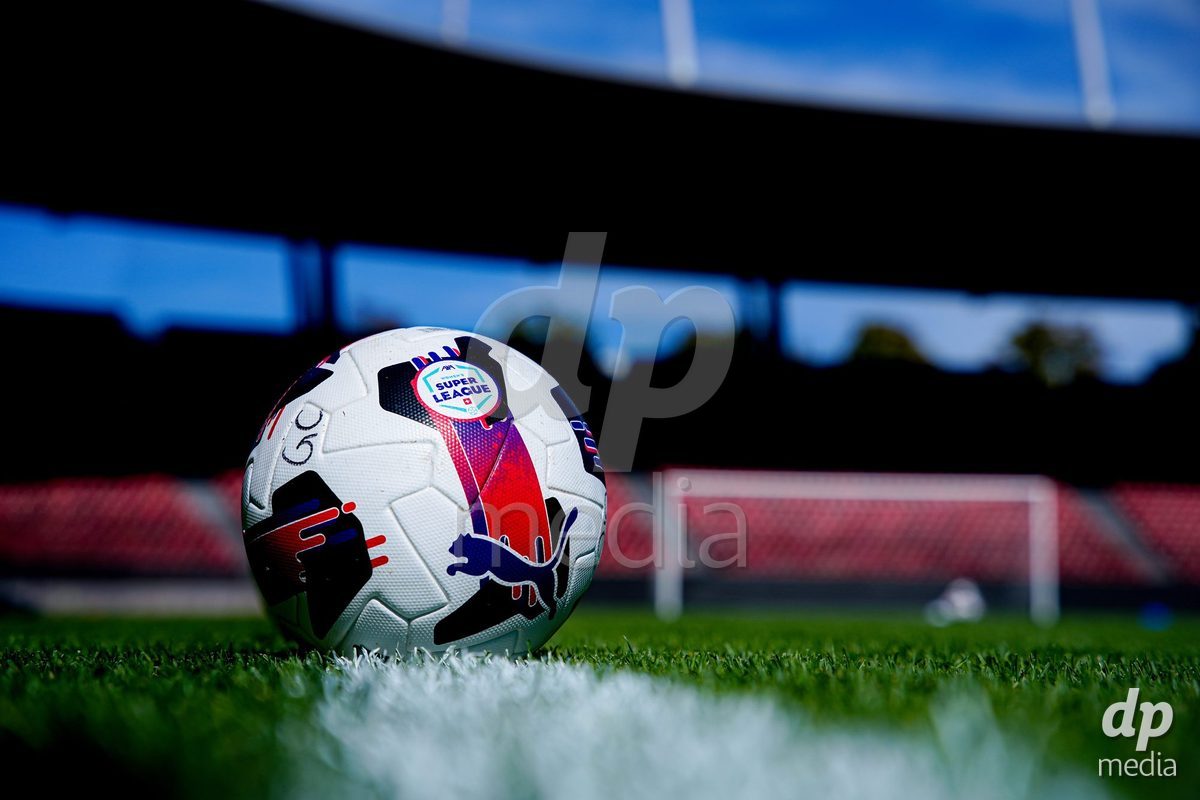 ZURICH, SWITZERLAND - September 6: Official AXA Women's Super League match ball during the AXA Women's Super League match between GC Frauenfussball and Servette FC Chenois Feminin at Letzigrund on September 6, 2026 in Zurich, Switzerland.