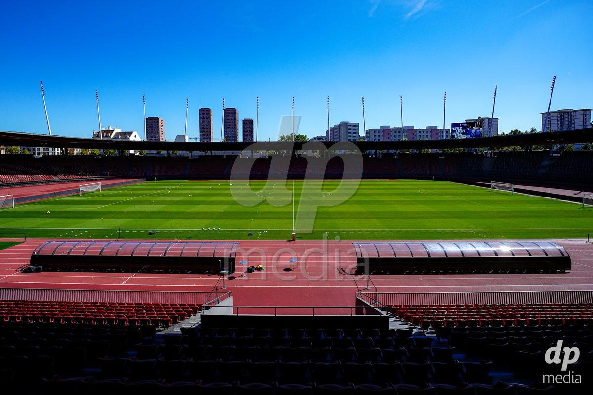 ZURICH, SWITZERLAND - September 6: General view of Letzigrund prior to the AXA Women's Super League match between GC Frauenfussball and Servette FC Chenois Feminin at Letzigrund on September 6, 2026 in Zurich, Switzerland.