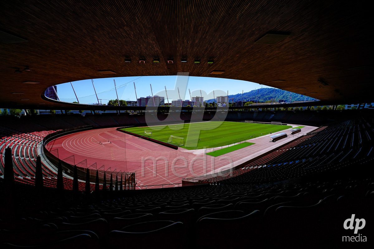 ZURICH, SWITZERLAND - September 6: General view of Letzigrund prior to the AXA Women's Super League match between GC Frauenfussball and Servette FC Chenois Feminin at Letzigrund on September 6, 2026 in Zurich, Switzerland.