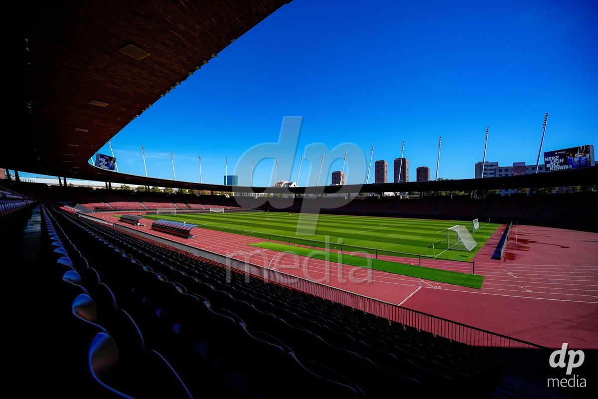 ZURICH, SWITZERLAND - September 6: General view of Letzigrund prior to the AXA Women's Super League match between GC Frauenfussball and Servette FC Chenois Feminin at Letzigrund on September 6, 2026 in Zurich, Switzerland.