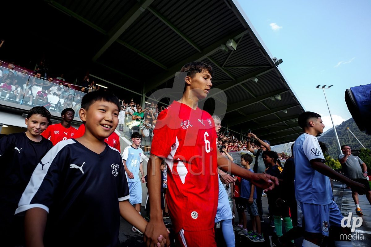 OBERE AU, Switzerland - September 8: Juan Manuel Acosta Leal of Switzerland during the International Friendly U20 match between Switzerland and Luxembourg at TBD on September 8, 2026 in Obere Au, Switzerland.