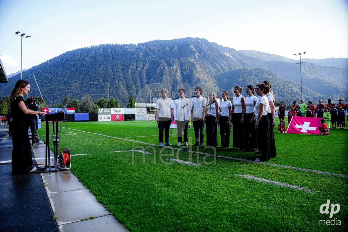 OBERE AU, Switzerland - September 8: Choir during the International Friendly U20 match between Switzerland and Luxembourg at TBD on September 8, 2026 in Obere Au, Switzerland.