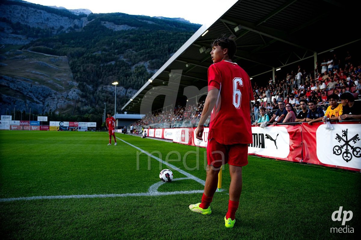 OBERE AU, Switzerland - September 8: Juan Manuel Acosta Leal of Switzerland during the International Friendly U20 match between Switzerland and Luxembourg at TBD on September 8, 2026 in Obere Au, Switzerland.