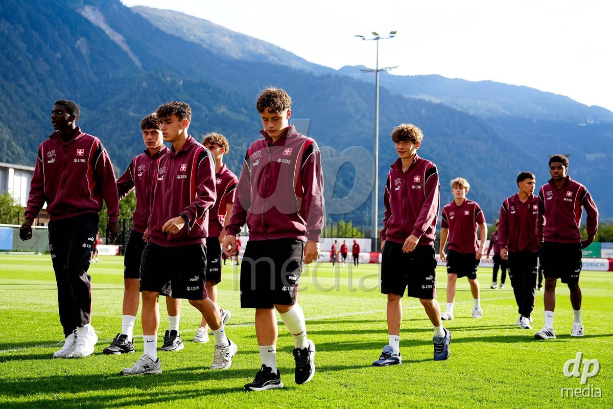 OBERE AU, Switzerland - September 8: Players of Switzerland arrival prior to the International Friendly U20 match between Switzerland and Luxembourg at TBD on September 8, 2026 in Obere Au, Switzerland.