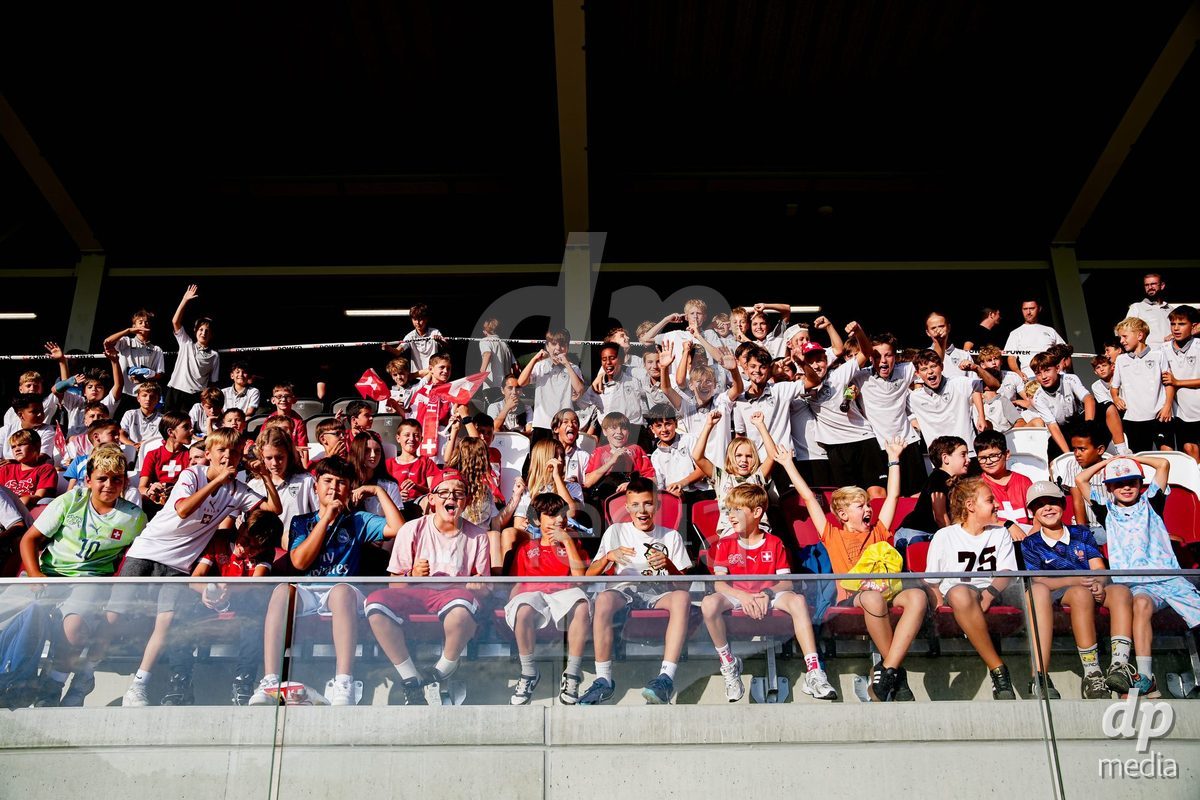 OBERE AU, Switzerland - September 8: Fans of Switzerland during the International Friendly U20 match between Switzerland and Luxembourg at TBD on September 8, 2026 in Obere Au, Switzerland.