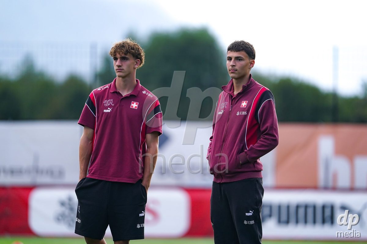 OBERE AU, Switzerland - September 8: Players of Switzerland arrival prior to the International Friendly U20 match between Switzerland and Luxembourg at TBD on September 8, 2026 in Obere Au, Switzerland.