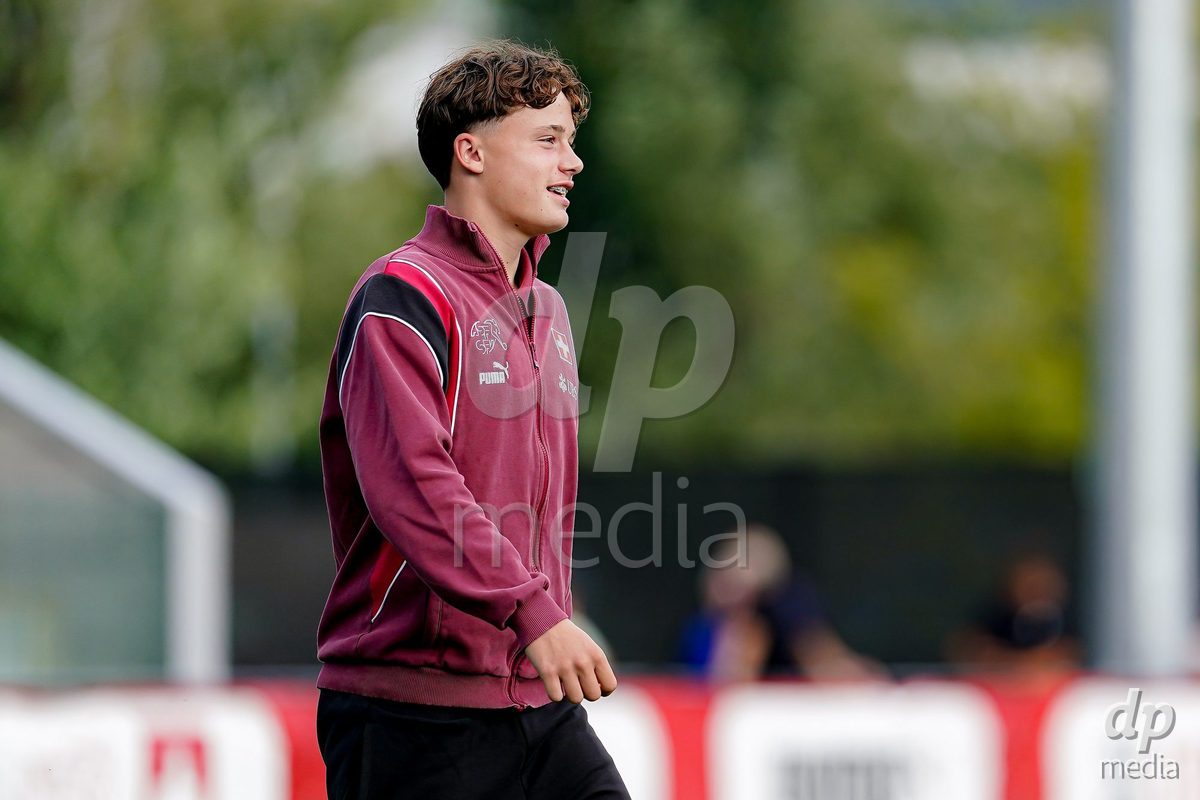 OBERE AU, Switzerland - September 8: Players of Switzerland arrival prior to the International Friendly U20 match between Switzerland and Luxembourg at TBD on September 8, 2026 in Obere Au, Switzerland.
