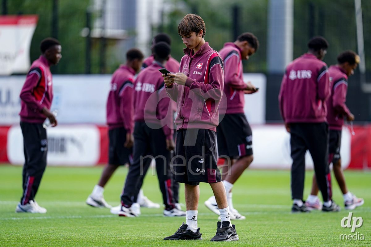 OBERE AU, Switzerland - September 8: Players of Switzerland arrival prior to the International Friendly U20 match between Switzerland and Luxembourg at TBD on September 8, 2026 in Obere Au, Switzerland.