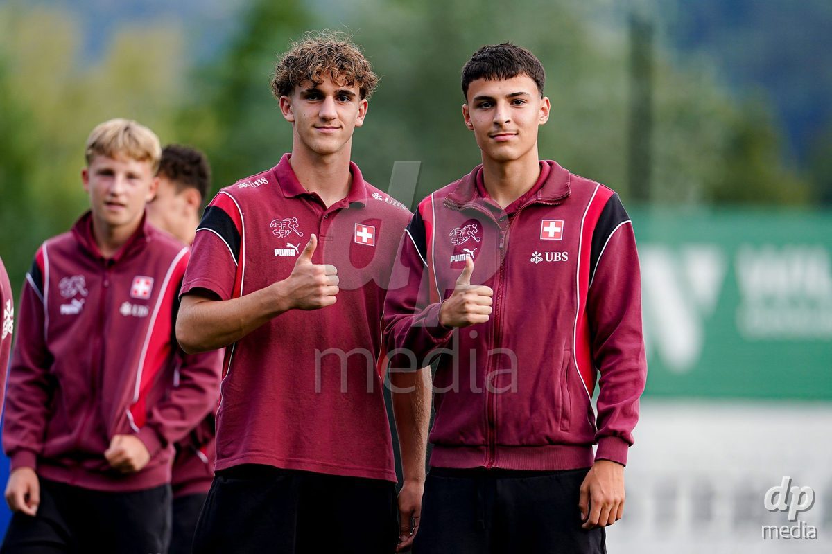OBERE AU, Switzerland - September 8: Players of Switzerland arrival prior to the International Friendly U20 match between Switzerland and Luxembourg at TBD on September 8, 2026 in Obere Au, Switzerland.