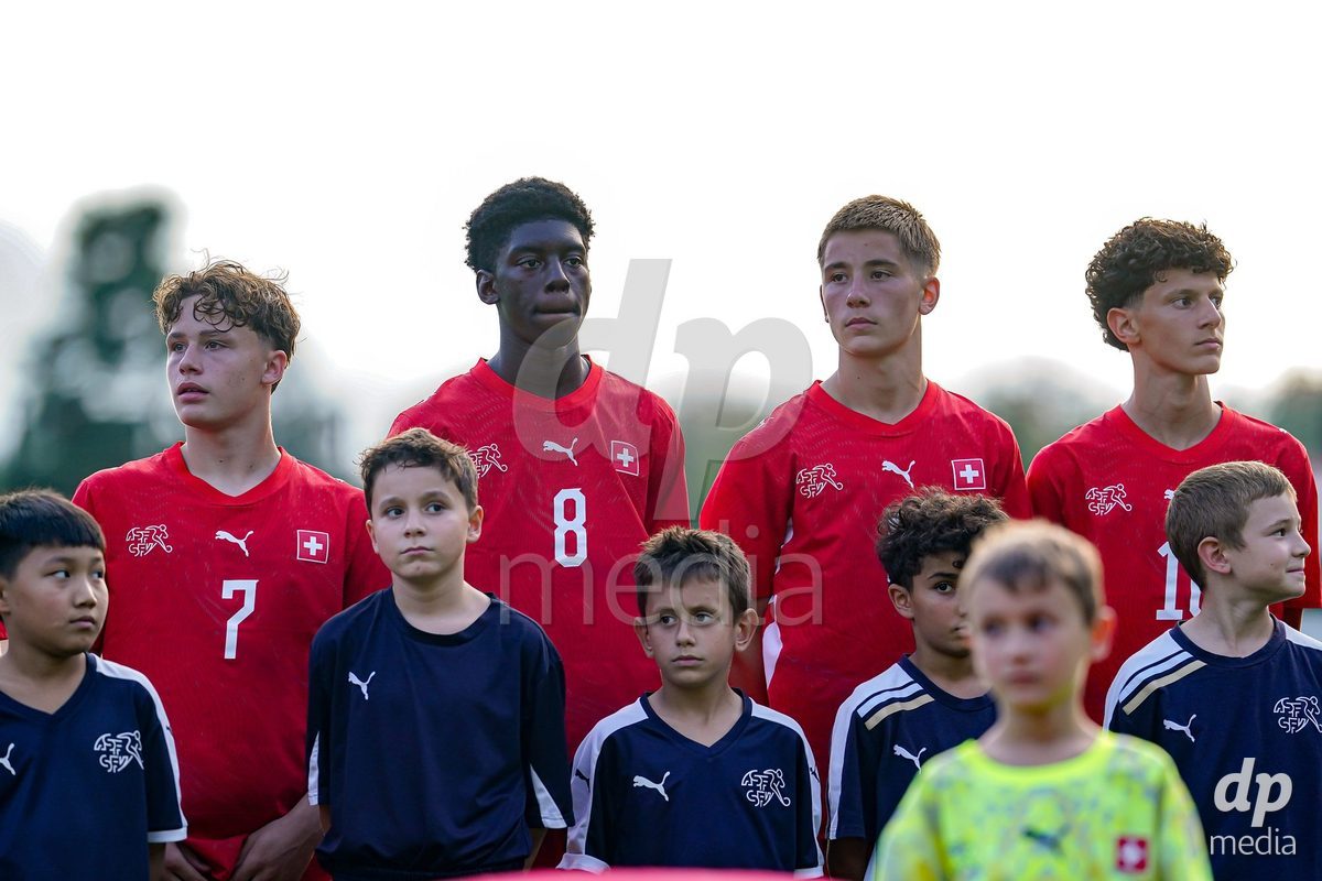 OBERE AU, Switzerland - September 8: Players of Switzerland  during the International Friendly U20 match between Switzerland and Luxembourg at TBD on September 8, 2026 in Obere Au, Switzerland.