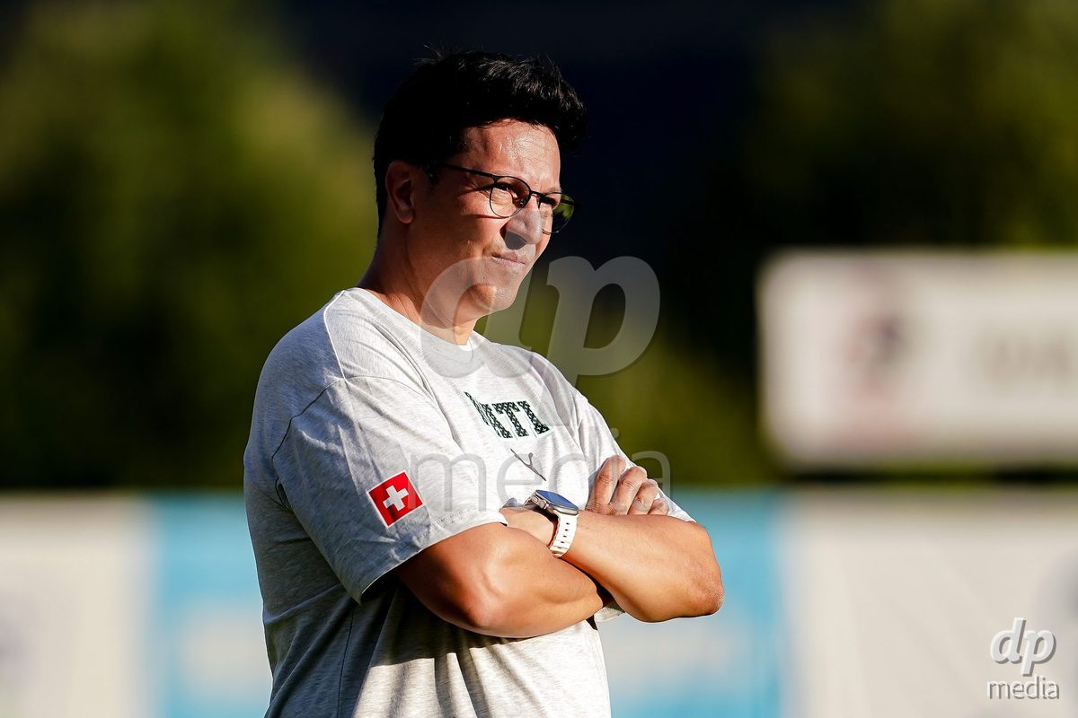 OBERE AU, Switzerland - September 8: Gabriele Francesco, Head Coach of Switzerland, during the International Friendly U20 match between Switzerland and Luxembourg at TBD on September 8, 2026 in Obere Au, Switzerland.