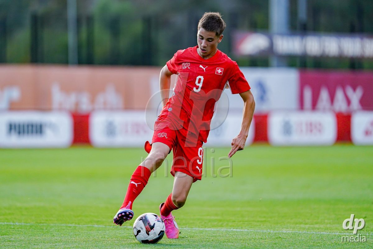 OBERE AU, Switzerland - September 8: Rafael Rudin of Switzerland controls the ball during the International Friendly U20 match between Switzerland and Luxembourg at TBD on September 8, 2026 in Obere Au, Switzerland.