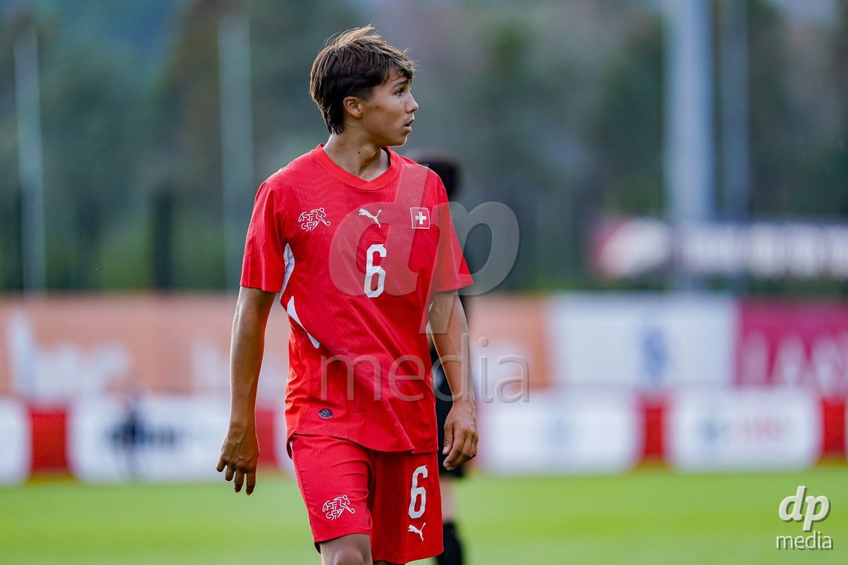 OBERE AU, Switzerland - September 8: Juan Manuel Acosta Leal of Switzerland during the International Friendly U20 match between Switzerland and Luxembourg at TBD on September 8, 2026 in Obere Au, Switzerland.