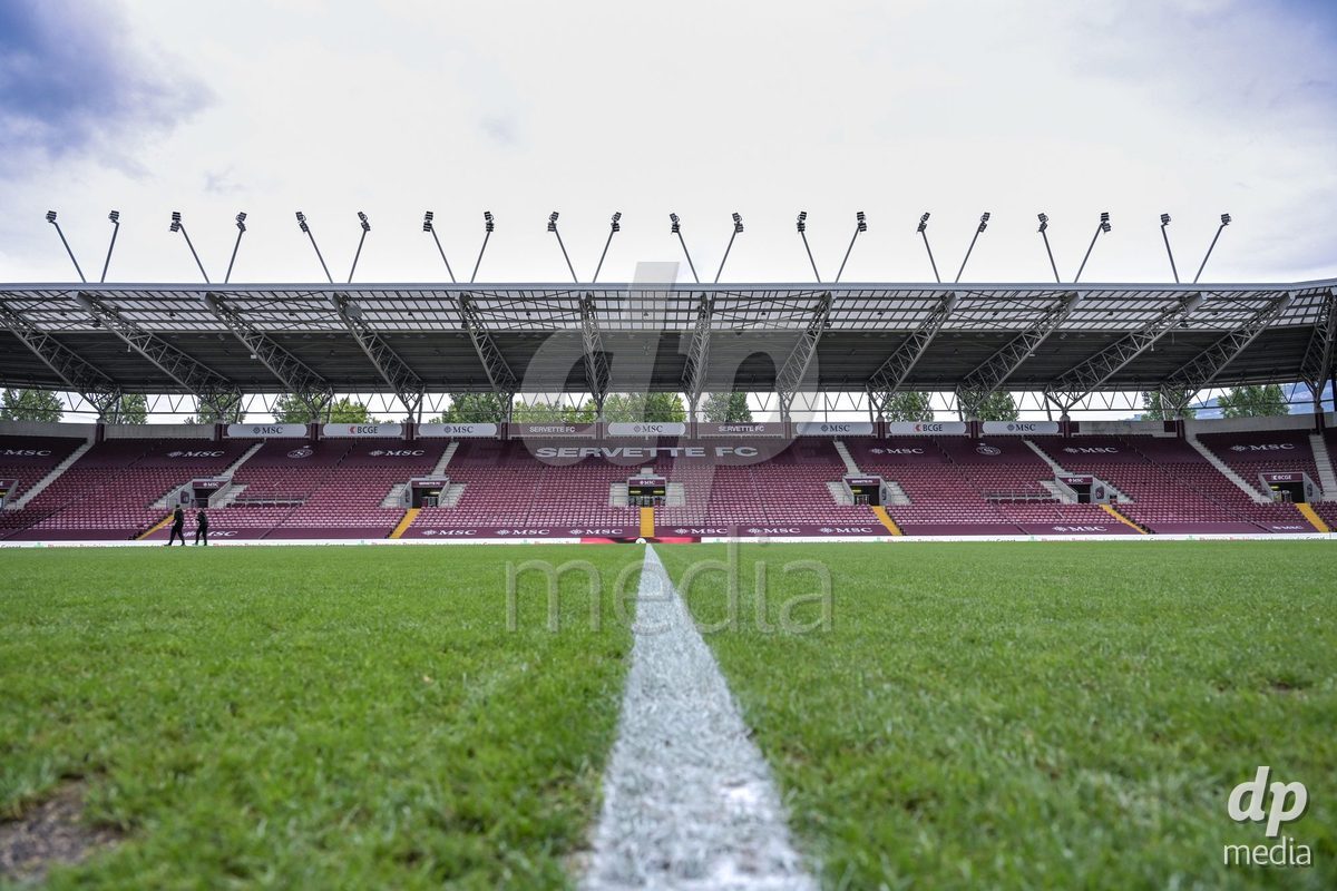 GENEVA, SWITZERLDAND - September 9: General view of the stadium during the AXA Women's Super League match between Servette FC Chenois Feminin and FC Yverdon Women at Stade de Geneve on September 9,2026 in Geneva, Switzerland