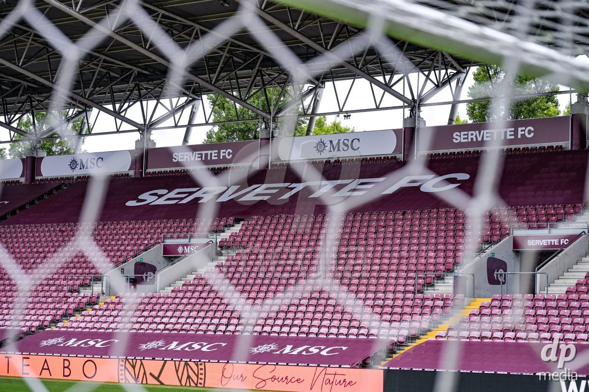 GENEVA, SWITZERLDAND - September 9: General view of the stadium during the AXA Women's Super League match between Servette FC Chenois Feminin and FC Yverdon Women at Stade de Geneve on September 9,2026 in Geneva, Switzerland