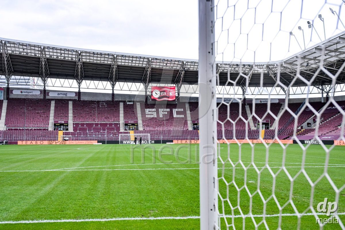 GENEVA, SWITZERLDAND - September 9: General view of the stadium during the AXA Women's Super League match between Servette FC Chenois Feminin and FC Yverdon Women at Stade de Geneve on September 9,2026 in Geneva, Switzerland