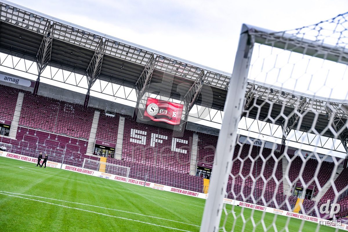 GENEVA, SWITZERLDAND - September 9: General view of the stadium during the AXA Women's Super League match between Servette FC Chenois Feminin and FC Yverdon Women at Stade de Geneve on September 9,2026 in Geneva, Switzerland