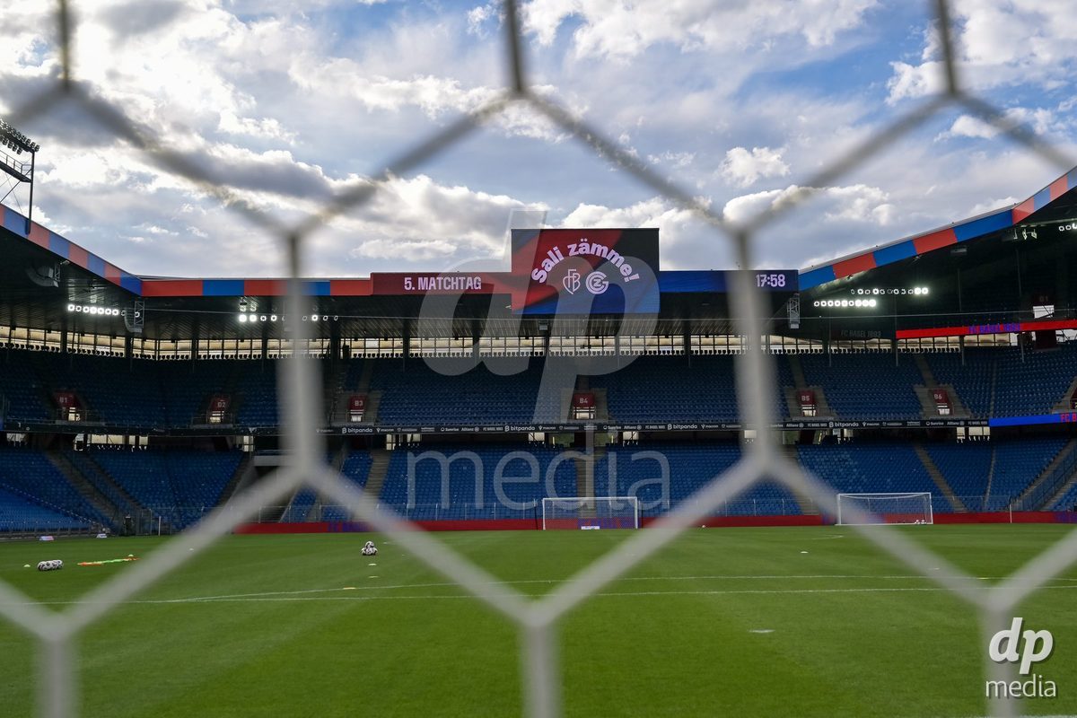 BASEL, SWITZERLAND - September 9: Stadium pics before the AXA Women's Super League match between FC Basel 1893 and GC Frauenfussball at St. Jakob-Park on September 9, 2026 in Basel, Switzerland.