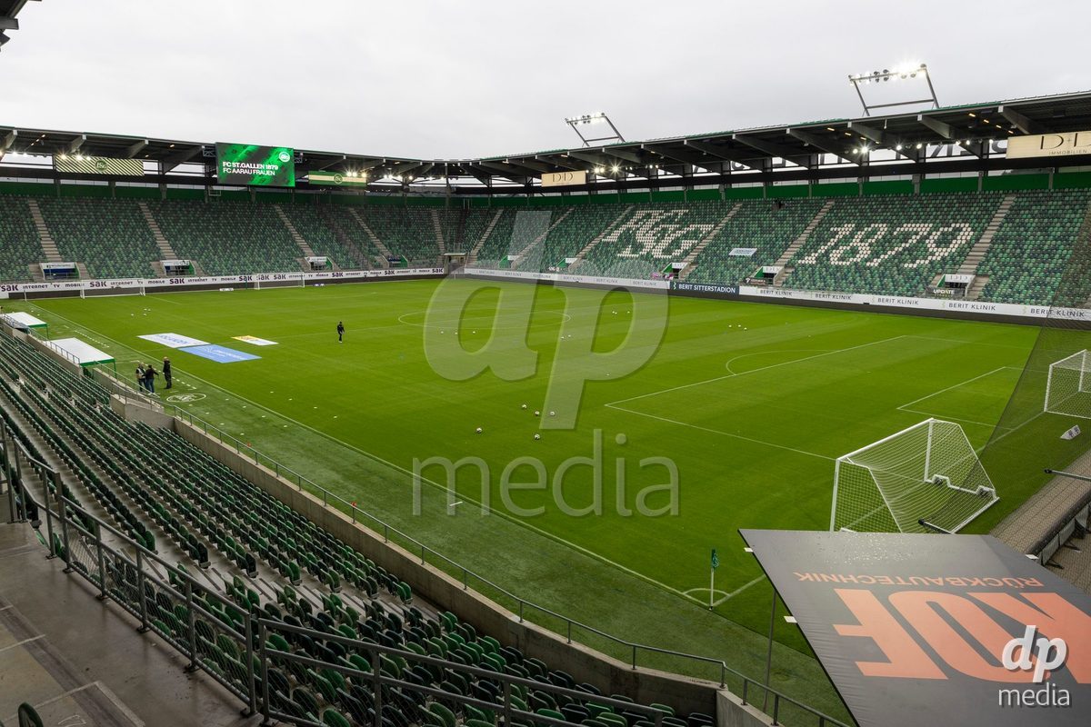ST. GALLEN, SWITZERLAND - September 9: View of the Berit Bitterlistadion during the AXA Women's Super League match between FC St. Gallen 1879 and FC Aarau Frauen at Berit Sitterstadion on September 9, 2026 in St. Gallen, Switzerland.