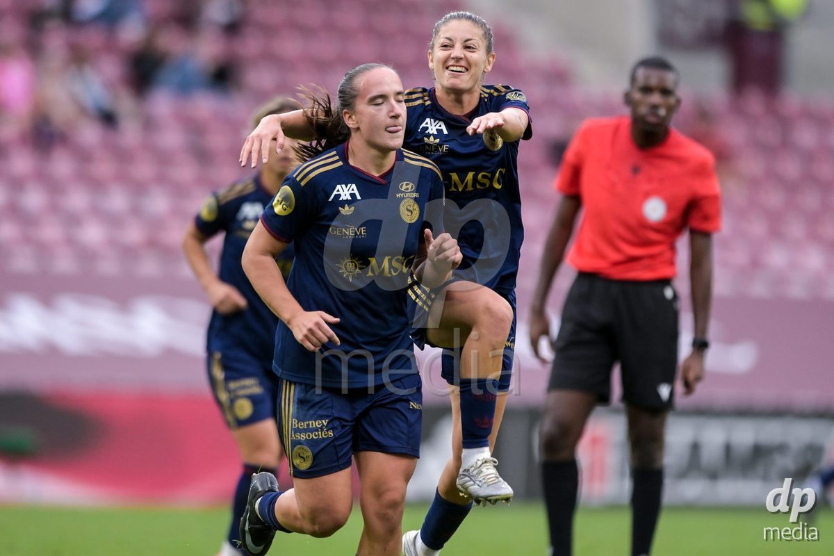 GENEVA, SWITZERLDAND - September 9: Magdalena Sobal of Servette celebrate the 1-1 gol during the AXA Women's Super League match between Servette FC Chenois Feminin and FC Yverdon Women at Stade de Geneve on September 9,2026 in Geneva, Switzerland