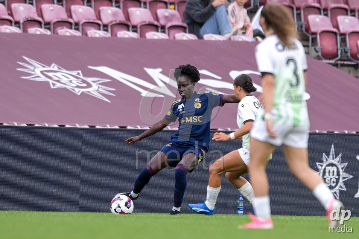 GENEVA, SWITZERLDAND - September 9: Simon Benedicte of Servette during the AXA Women's Super League match between Servette FC Chenois Feminin and FC Yverdon Women at Stade de Geneve on September 9,2026 in Geneva, Switzerland