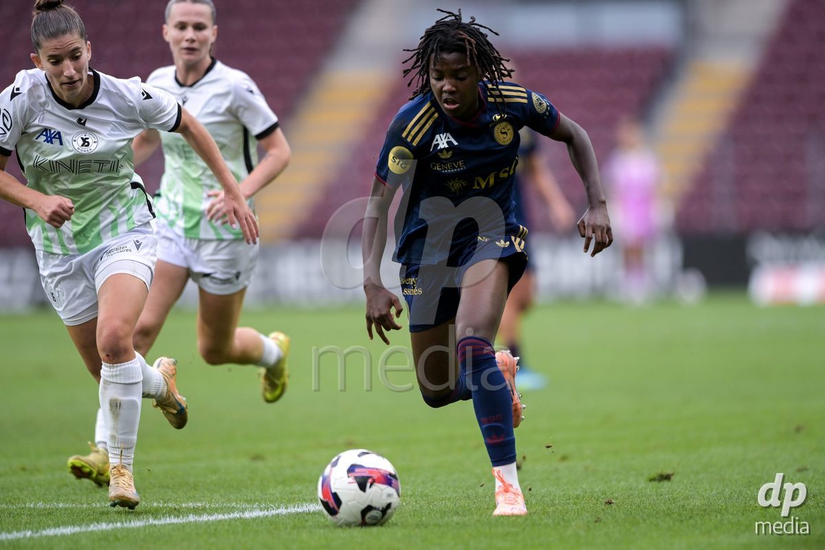 GENEVA, SWITZERLDAND - September 9: Garance Nein of Servette during the AXA Women's Super League match between Servette FC Chenois Feminin and FC Yverdon Women at Stade de Geneve on September 9,2026 in Geneva, Switzerland