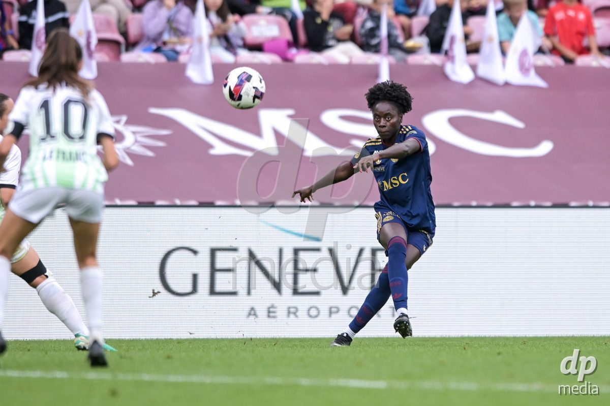 GENEVA, SWITZERLDAND - September 9: Benedicte Simon of Servette during the AXA Women's Super League match between Servette FC Chenois Feminin and FC Yverdon Women at Stade de Geneve on September 9,2026 in Geneva, Switzerland