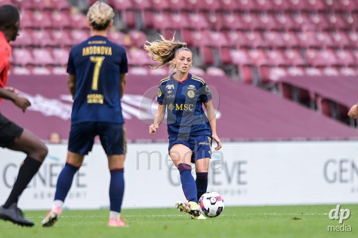 GENEVA, SWITZERLDAND - September 9: of Servette during the AXA Women's Super League match between Servette FC Chenois Feminin and FC Yverdon Women at Stade de Geneve on September 9,2026 in Geneva, Switzerland
