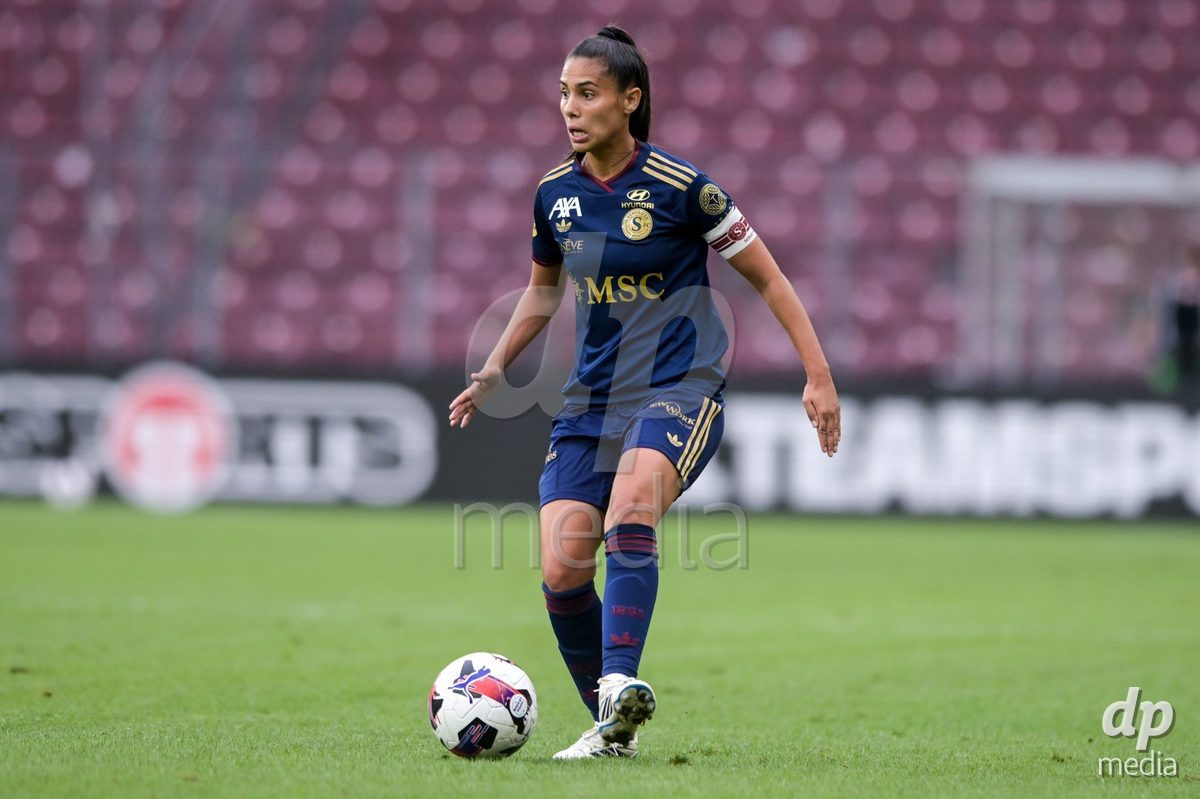 GENEVA, SWITZERLDAND - September 9: Daïna Bourma of Servette during the AXA Women's Super League match between Servette FC Chenois Feminin and FC Yverdon Women at Stade de Geneve on September 9,2026 in Geneva, Switzerland
