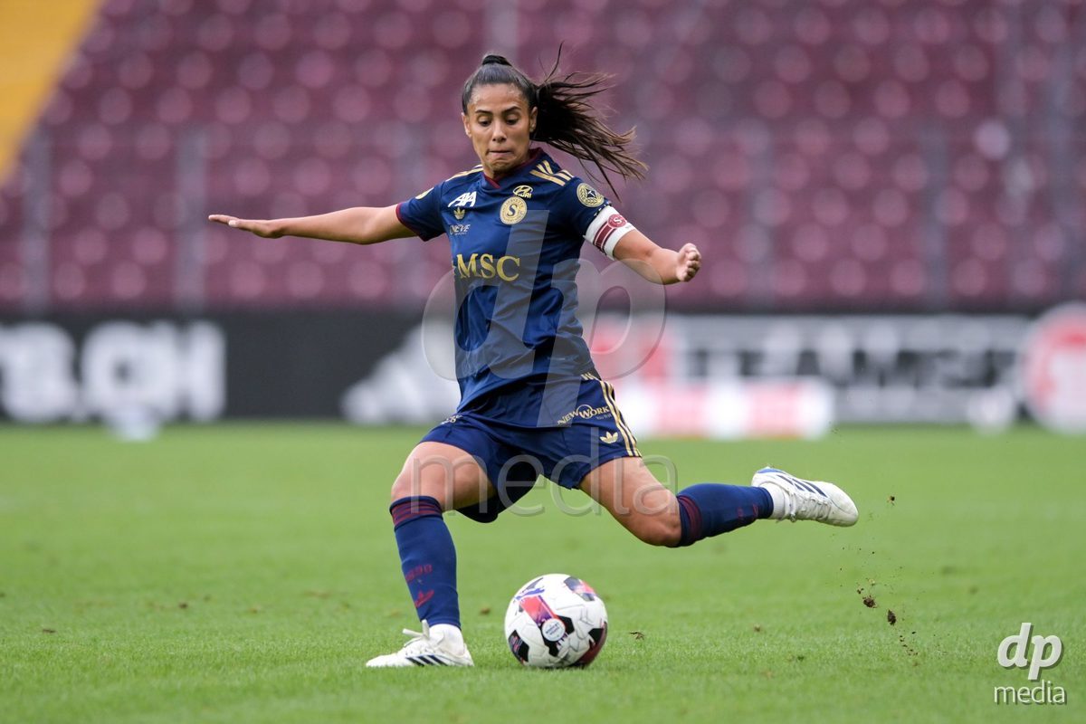 GENEVA, SWITZERLDAND - September 9: Daïna Bourma of Servette during the AXA Women's Super League match between Servette FC Chenois Feminin and FC Yverdon Women at Stade de Geneve on September 9,2026 in Geneva, Switzerland