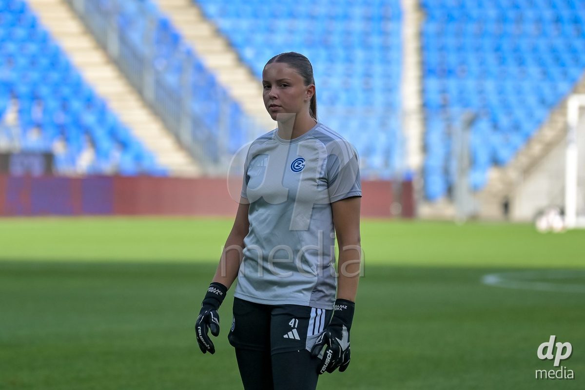 BASEL, SWITZERLAND - September 9: Yara Zwyssig of GC Frauenfussball before the AXA Women's Super League match between FC Basel 1893 and GC Frauenfussball at St. Jakob-Park on September 9, 2026 in Basel, Switzerland.