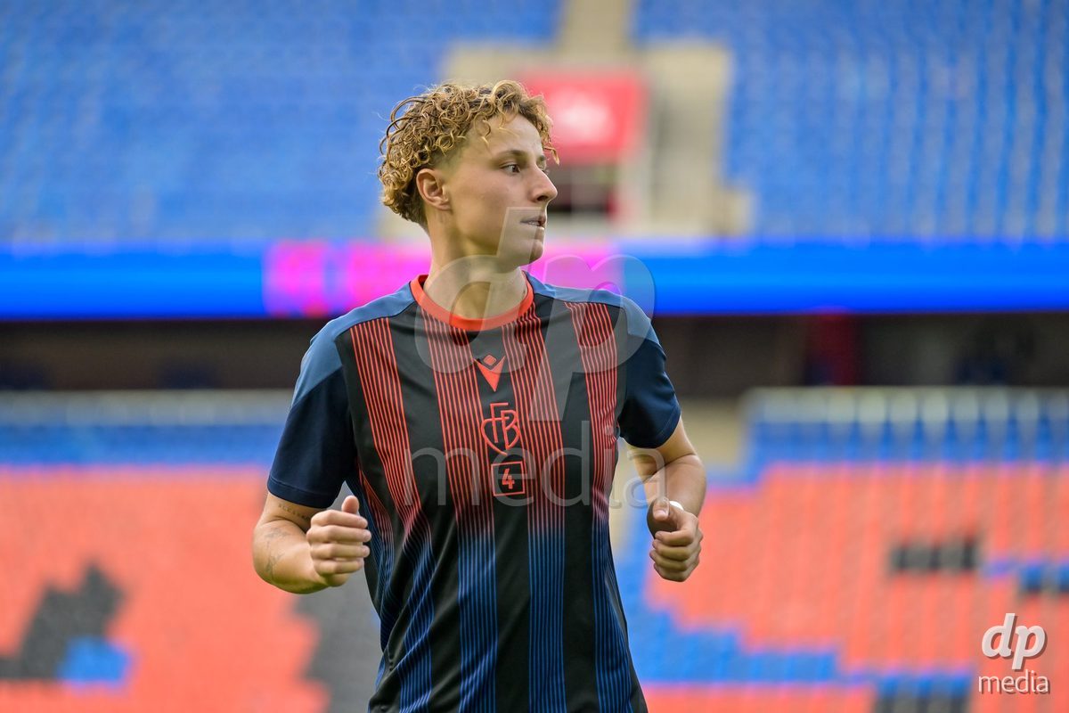 BASEL, SWITZERLAND - September 9: Andrea Jaeggi of FC Basel before the AXA Women's Super League match between FC Basel 1893 and GC Frauenfussball at St. Jakob-Park on September 9, 2026 in Basel, Switzerland.